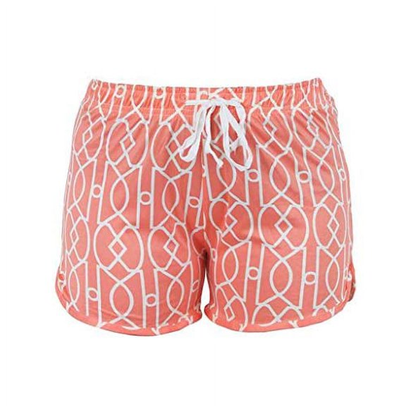 Hello Mello Leisure Time Lounge Shorts (Calming Coral, Large/X-Large)