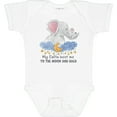 thumbnail image 3 of Inktastic My Safta Loves Me to the Moon and Back Elephant Family Boys or Girls Baby Bodysuit, 3 of 5
