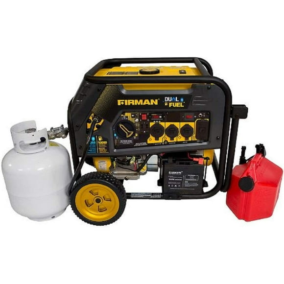 Générateur Portable pour la Maison. 10000/8000 Watts 120/240V 30/50A Démarreur Électrique Gaz Ou Propane Générateur Portable à Double Carburant pour CTEL à Domicile Certifié, Réservoir de 8 Gallons Fournit 12 Heures d'Autonomie