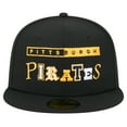 thumbnail image 2 of Men's New Era Black Pittsburgh Pirates Ransom 59FIFTY Fitted Hat, 2 of 6