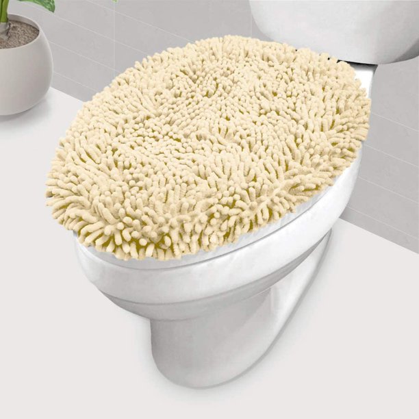 Cubierta de Tapa del Inodoro Luxurux, Asiento de Felpa Extra-Suave en la Nube Lavable Con Lana de Microfibra Estándar Cubias de Tapa de Inodores para Lavavajillas y Secado A Mácina de Baño. LuxUrux tapetes para baño
