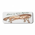 thumbnail image 1 of Animal Computer Mouse Pad, Born to Ride Calligraphic Animal Design Western Feels on Plain Backdrop, Rectangle Non-Slip Rubber Mousepad Large, 31" x 12", Pale Caramel Dark Green, by Ambesonne, 1 of 2