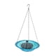 thumbnail image 2 of Comedero para pájaros colgante, cadenas de Metal decorativas de 9 pulgadas con fuente, baño para pájaros para jardín, patio, césped, decoración al air Azul, 2 of 9