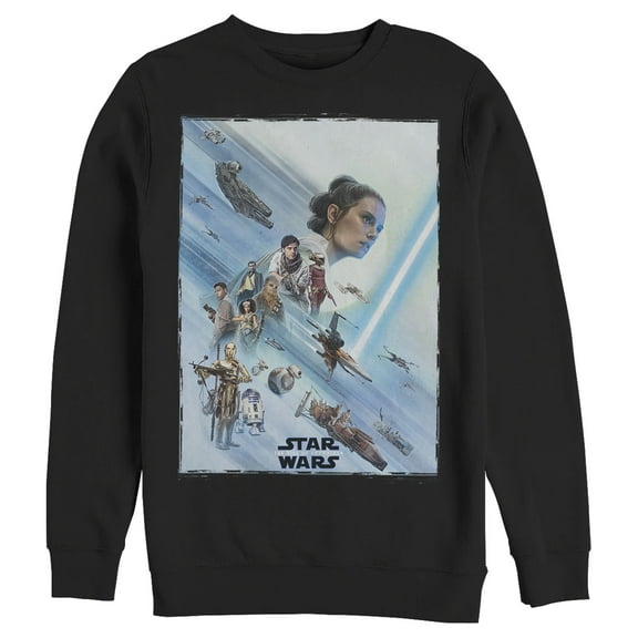 Men's Star Wars: The Rise of Skywalker Rey Poster Sweatshirt Black Medium