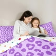 thumbnail image 5 of Castle Fairy 2-Piece Twin Purple Cheetah Bedding Comforter Set, 5 of 8