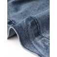 thumbnail image 5 of INSPIRE CHIC Women's Cropped Denim Jacket Short Sleeve Button Front Jean Jacket S Gray Blue, 5 of 6