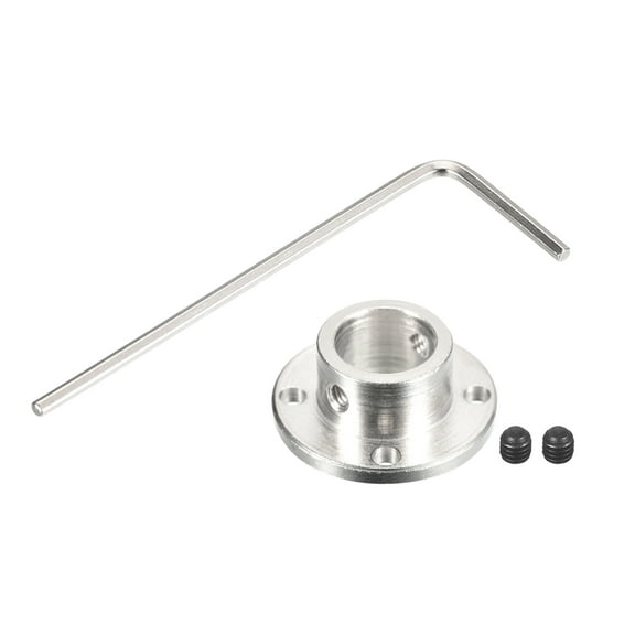 Uxcell 1pcs 14mm Flange Coupling Connector Shaft Axis Fittings for DIY Motors, 2pcs Fastening 1pcs Hex Wrench