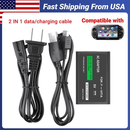 PS Vita Charger, AC Adapter Wall Charger Compatible with PlayStation Vita 1000 (Only Compatible with PSV 1000)