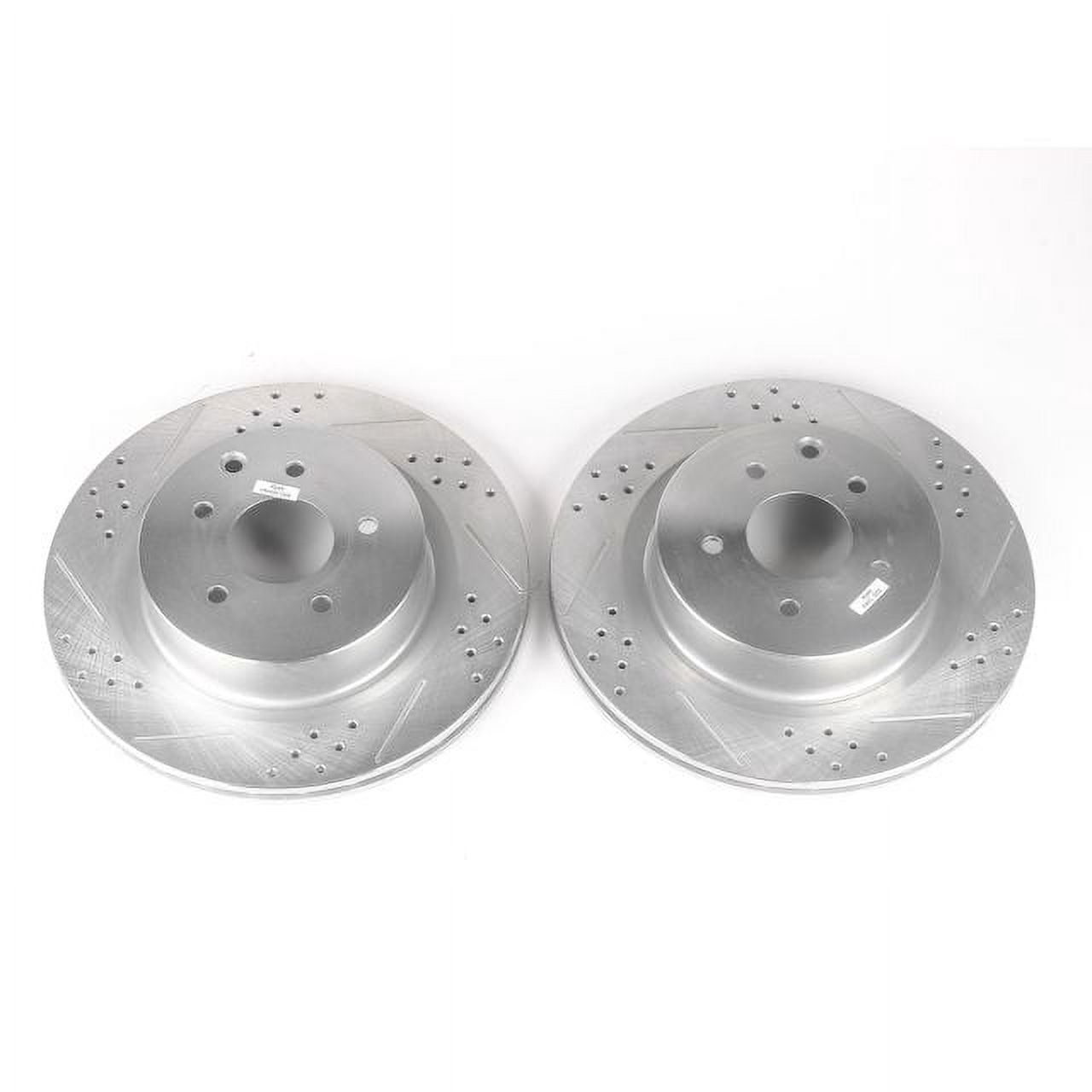 Power Stop Rear Pair of Drilled and Slotted Brake Rotors JBR1108XPR