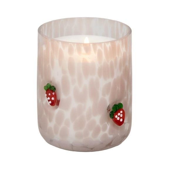 Mainstays 1-Wick Art Glass Scented Jar Candle, Strawberry Breeze, 8.5 oz.
