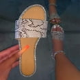 thumbnail image 2 of Fesfesfes Womens Slides Size 8 Womens Summer Fashion Flat Bottom Rhinestone Beach Sandals And Slippers 6.5(38), 2 of 3