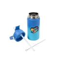 thumbnail image 3 of A FOR ADLEY Rainbow Ghost Water Bottles With Flip Top Straw and Lid. 12oz Insulated Stainless Steel Water Bottle With Matching Lid (Blue), 3 of 5