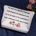 thumbnail image 2 of Speech Therapist Gift SLP Makeup Bag Speech Language Pathologist Gift The Heart of a Speech Language is Not Measured in Size Thank You Gift SLP, 2 of 7