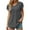 Gray, variant on Patlollav Ladies,Woman Loose Casual Short Sleeve V-Neck Solid Blouse T-Shirt Tunic Tops