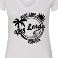 thumbnail image 4 of Inktastic Next Stop Key Largo, Florida Women's V-Neck T-Shirt, 4 of 5