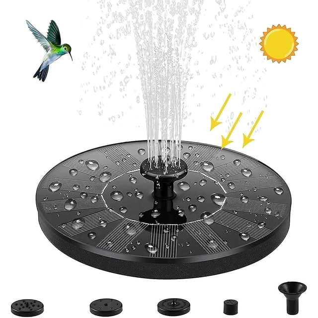 Fuente solar LIUXGMXG con panel solar de 1,5 W para estanque de jardín