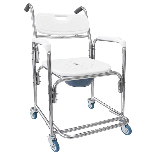 Silla Para Baño Discapacitado Ducha Comodo con Ruedas 150 Kg
