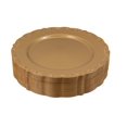 thumbnail image 2 of Disposable Gold Salad Plates, Vintage Party Plates, 120 Pack 7.25" Round Gold Dessert Plastic Plates, Fancy Dinnerware - Posh Setting, 2 of 4