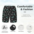 thumbnail image 3 of Cauagu Golf Bags And Balls Print Mens Swim Trunks Quick Dry Board Shorts Swim Shorts with Compression Liner Bathing Suits-X-Large, 3 of 6