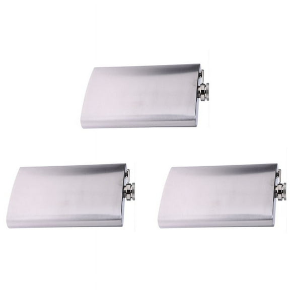 3X Whiskey Pocket 10Oz Hip Flask Liquor Alcohol with Stainless Steel Screw Cap