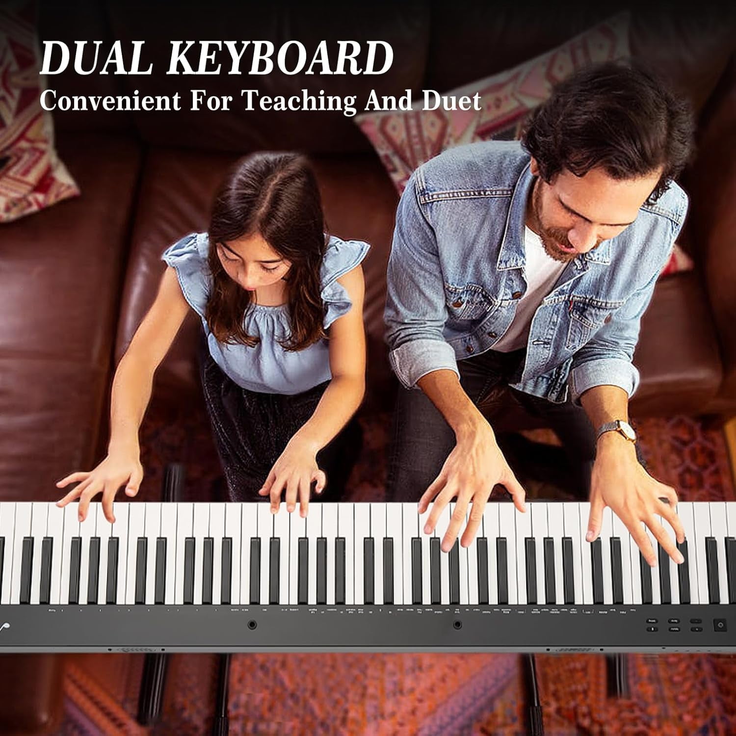 88 Key Keyboard Piano Full-Size Electric Keyboard Piano for Beginners Portable Electric Piano