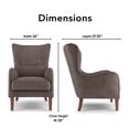 thumbnail image 2 of Pemberly Row Modern / Contemporary Wingback Chair Espresso Brown, 2 of 6