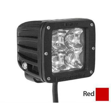 Rigid Industries Dually Flood LED Light Surface Mount Light Red