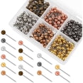 thumbnail image 1 of 480pcs Metallic Push Pins 6 Color Map Tacks Beads Head Bulletin Board Pins with Storage Box 3/5 Inch, 1 of 4