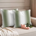 thumbnail image 2 of Dark Green Outdoor Waterproof Pillow Covers, Modern Gradient Vertical Stripes Geometric Decorative Square Throw Pillowcase Sofa Cushion Sham for Patio/Couch/Chair, 24"x24" 2 Pack, 2 of 8