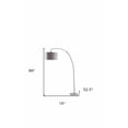 thumbnail image 3 of 86" Beige And Antique Gold Arched Floor Lamp With Gray Drum Shade, 3 of 8
