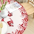thumbnail image 5 of Valentines Day Gnome Round Fitted Tablecloth Best for 48"-52" Love Red Heart Table Cloth Elastic Edge Water-Resistant Washable Roses Table Cover for Happy Party Picnic Camping Outdoor Indoor Decor, 5 of 6