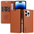thumbnail image 1 of Funda para iPhone 15 Pro Estuche de Cuero PU Tipo Cartera con Ranuras para Tarjetas y Cierre Magnético, 1 of 5