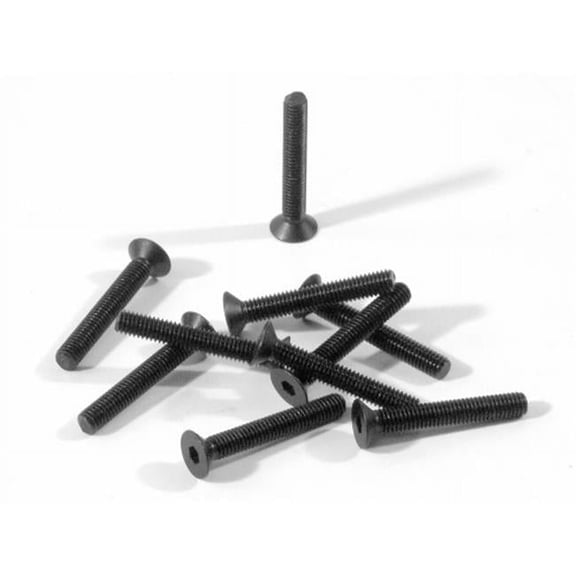 M3 x 20 mm Flat Head Screw Hex Socket Spare Parts - Black