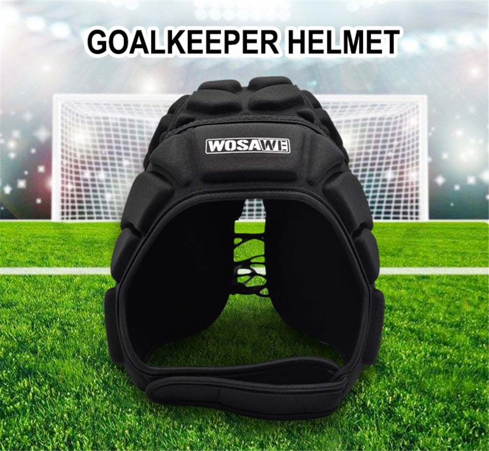 Multi-Sport Soft Shell Padded Hat Protective Headgear Cap Protection, Soft Shell Rugby Flag Football Helmet Soccer Goalie Head Fall Protection Head Protector Support Adjustable Youth Kids Adults - XL