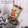 thumbnail image 1 of Medias de Navidad, calcetines de alce de Papá Noel, bolsa de regalo de Navidad, bolsa de manzana, chimenea, árbol, decoraciones de Navidad para el hogar, regalo para niños, 1 of 4