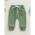 thumbnail image 2 of Bagilaanoe Toddler Baby Boys Sweatpants Casual Daily Pants 6M 12M 18M 24M 3T Kids Elastic Waist Trousers with Pockets, 2 of 7