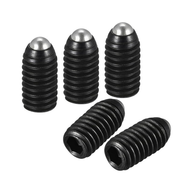 Unique Bargains Ball Point Set Screws, M4 x 8mm High Carbon Steel Metric Spring Hex Socket Grub Screw 5 Pack