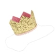 thumbnail image 4 of 1 Pieza Sombrero De Cumpleaños Accesorios Para cabellero De Bebé Lentejuelas Sombrero Suministro De Envoltorio preestablecer De Rosado yotijar Tapa de cumpleaños de la corona de los niños, 4 of 8