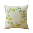 thumbnail image 4 of Fundas de cojín de limón de 45 x 45 cm, fundas de almohada decorativas de frutas, fundas de almohada de terciopelo suave de estilo rústico, juego de 4, 4 of 5