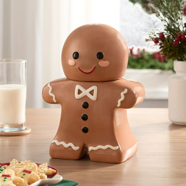 Holiday Time 57-Oz Gingerbread Man Glazed Earthenware Ceramic