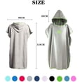 thumbnail image 5 of Robe Towel Poncho with Hood Microfiber Surf Poncho Wetsuit Changing Towel,Compact&Light Weight,Perfect for Holidays,Travel,Surf,One Size Fit All (Gray), 5 of 10