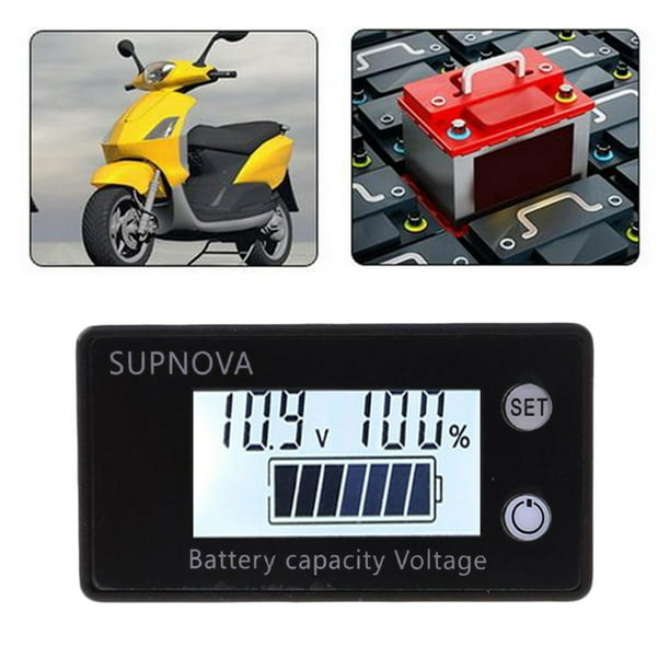 Medidor de voltaje del monitor de la capacidad de del LCD del coche DC 8V-100V para el estilo del vehículo del coche4 Style4 Cola Indicador de carga LCD
