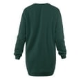 thumbnail image 3 of A2Y Women's Oversized Crew Neck Loose Fit Longline Front Slits Pockets Sweatshirts Huntergreen S, 3 of 5