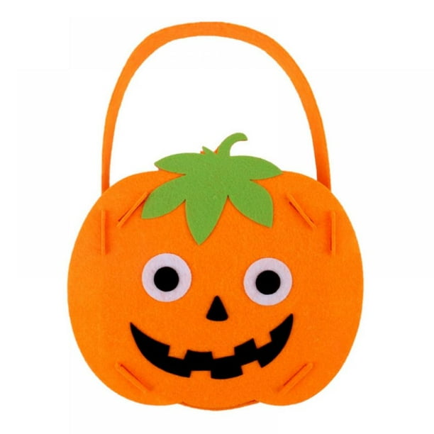Halloween Candy Buckets For Trick Or Treating For Kids,7 inch Trick Or Treat Bags Portable Party