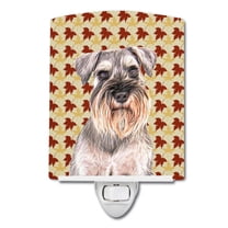 Fall Leaves Schnauzer Ceramic Night Light