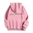 thumbnail image 5 of MHFRRA Sudadera con Capucha y Estampado de Letras para Uso Informal y Comodidad Diaria Rosa, 5 of 5