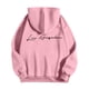 thumbnail image 5 of MHFRRA Sudadera con Capucha y Estampado de Letras para Uso Informal y Comodidad Diaria Rosa, 5 of 5