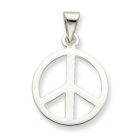 925 Sterling Silver Peace Sign Charm Pendant
