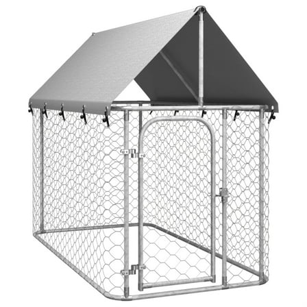 Casafoyer Outdoor Dog Kennel with Roof 78.7"x39.4"x59.1"
