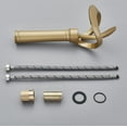 thumbnail image 2 of Gold Bathroom Basin Sink Faucet Brass Single Hole Single Handle Hose Mix Hot & Cold Water, 2 of 8